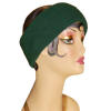 headband in forest green polar fleece