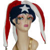 jester hat in red white and blue polar fleece