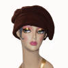 mini beret in chocolate polar fleece