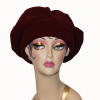 regular beret in burgundy polar fleece