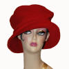 coachwoman styl hat in red polar fleece