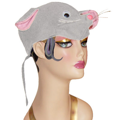 Mouse Style Cap Novelty Animal Hat White