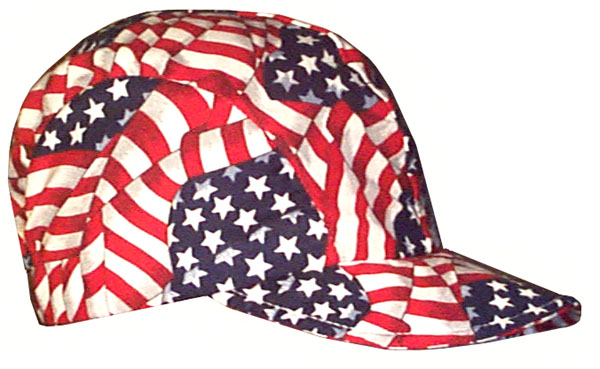 Baseball Style Bike Cap Novelty Hat Patriotic Side
