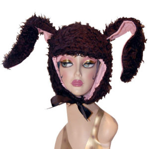 Black Yak Yak Bunny Novelty Animal Hood