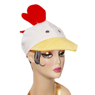 Chicken Style Bird Cap Novelty Animal Hat White