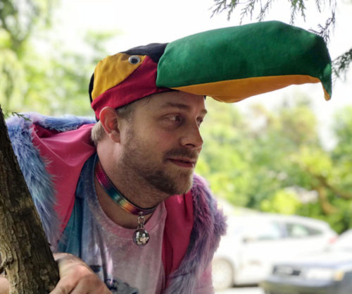 Toucan Style Bird Cap Novelty Animal Hat Model Shot 2