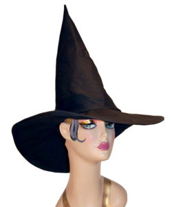 Witch Hat Black Canvas Novelty Pointed Hat - WE Hats