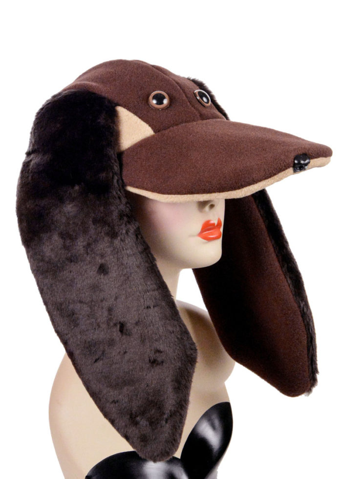 Polar Fleece Faux Fur Hound Dog Style Cap Novelty Animal Hat