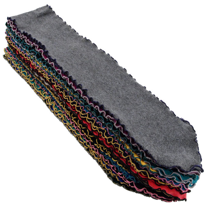 Polar Fleece Ruffled Scarf Stack