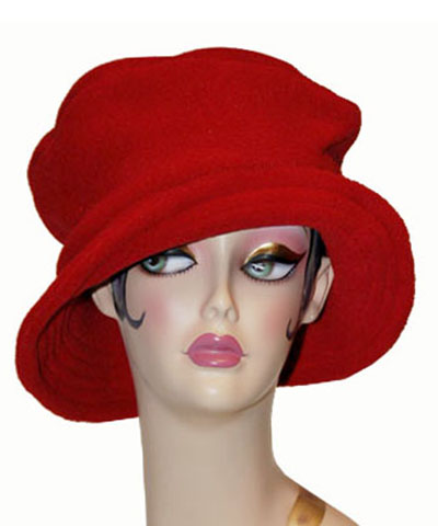 Polar Fleece Coachwoman Hat Red