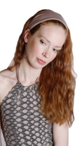Headband Candy Shop Jersey Knit in Taffy (Narrow) Model Shot