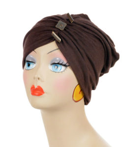 Edith Hat in Candy Shop Jersey Knit in Fudge