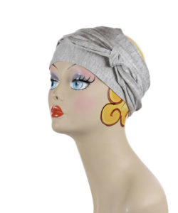 Head Wrap in Candy Shop Jersey Knit in Silver Pear