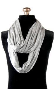 Infinity Scarf in Candy Shop Jersey Knit in Silver Pear