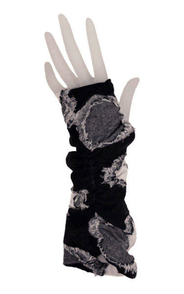 Ruched Fingerless Gloves in Splash