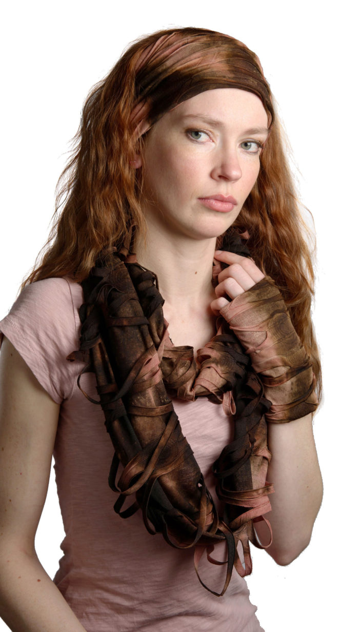 Headband and Infinity Scarf in Sandstone Mummified Mosaics Set