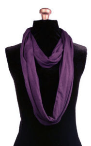 Infinity Scarf in Candy Shop Jersey Knit in Plum Pudding