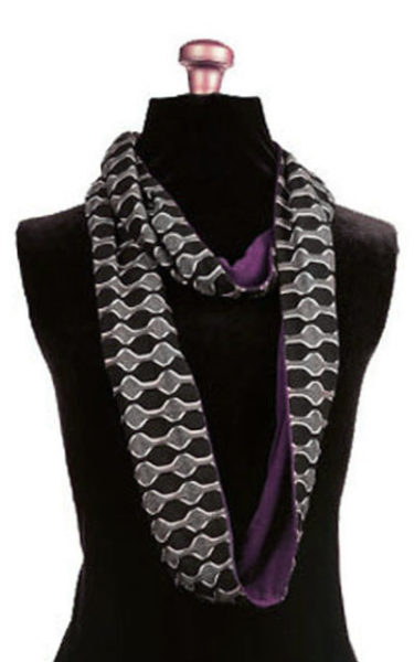 Infinity Scarf in Ribbons with Purple Haze
