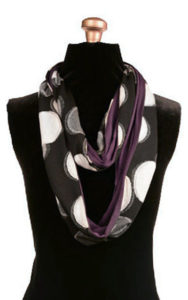 Infinity Scarf in Puddle with Plum Pudding