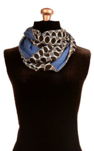 Infinity Scarf in Reeds with Blue Razz