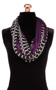 Infinity Scarf in Reeds with Plum Pudding