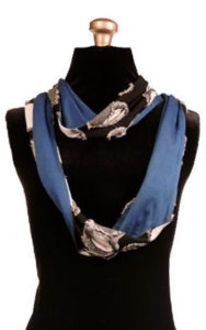 Infinity Scarf in Splash with Blue Razz
