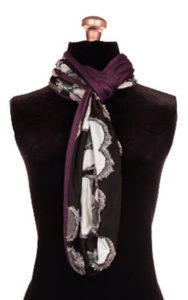 Infinity Scarf in Splash with Plum Pudding